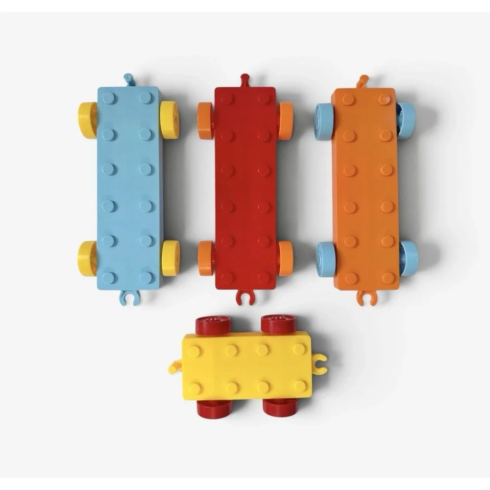 Lego Duplo Lot Cars Train Base Vehicle Toy Parts 4 Pieces Mixed Colors Lot BB